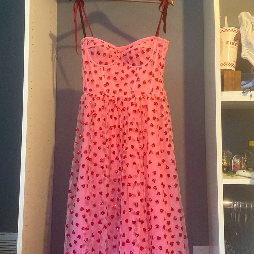 Lirika Matoshi Hearty Corset Midi Dress Size Medium